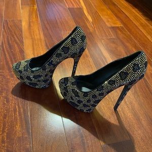Steve Madden leopard multi heels